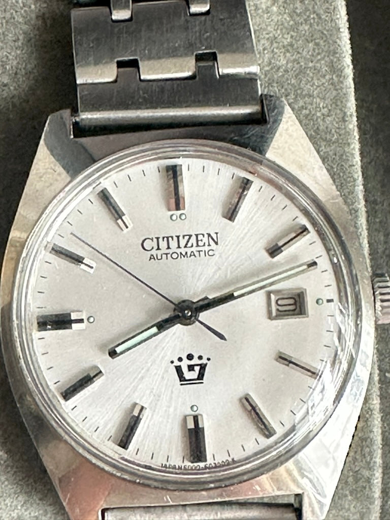 Citizen automatic watch 62-8816, Japan 1970s – black dial, serviced, new acrylic crystal