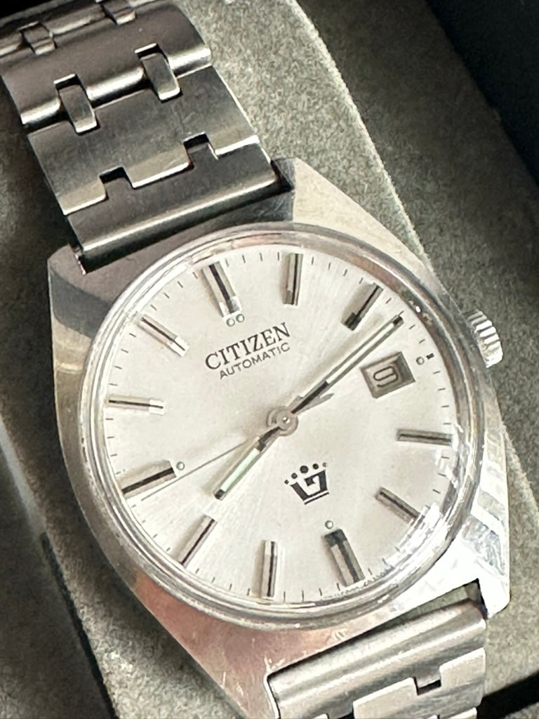 Citizen automatic watch 62-8816, Japan 1970s – black dial, serviced, new acrylic crystal