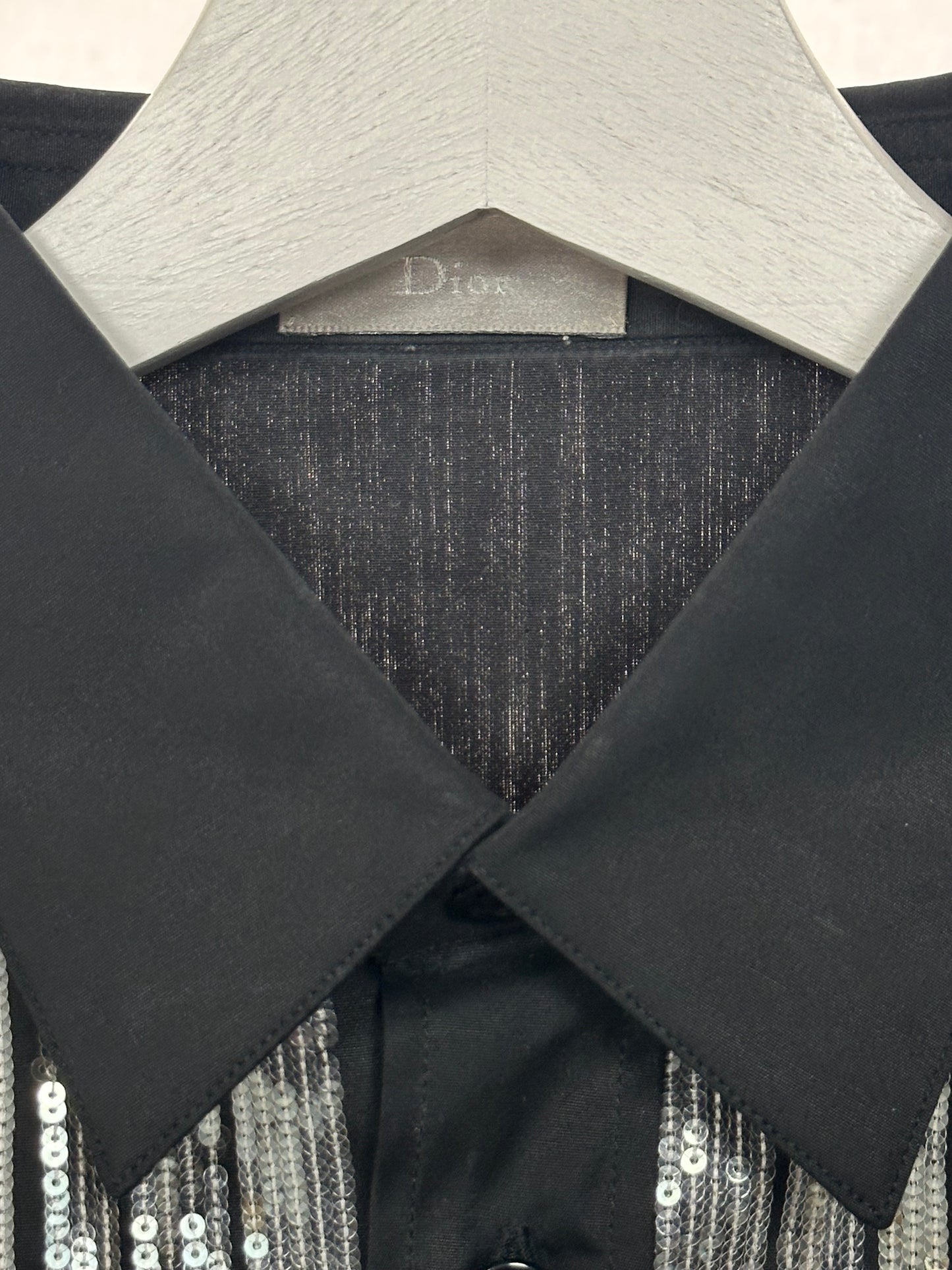 Dior black sequin shirt – 2000s