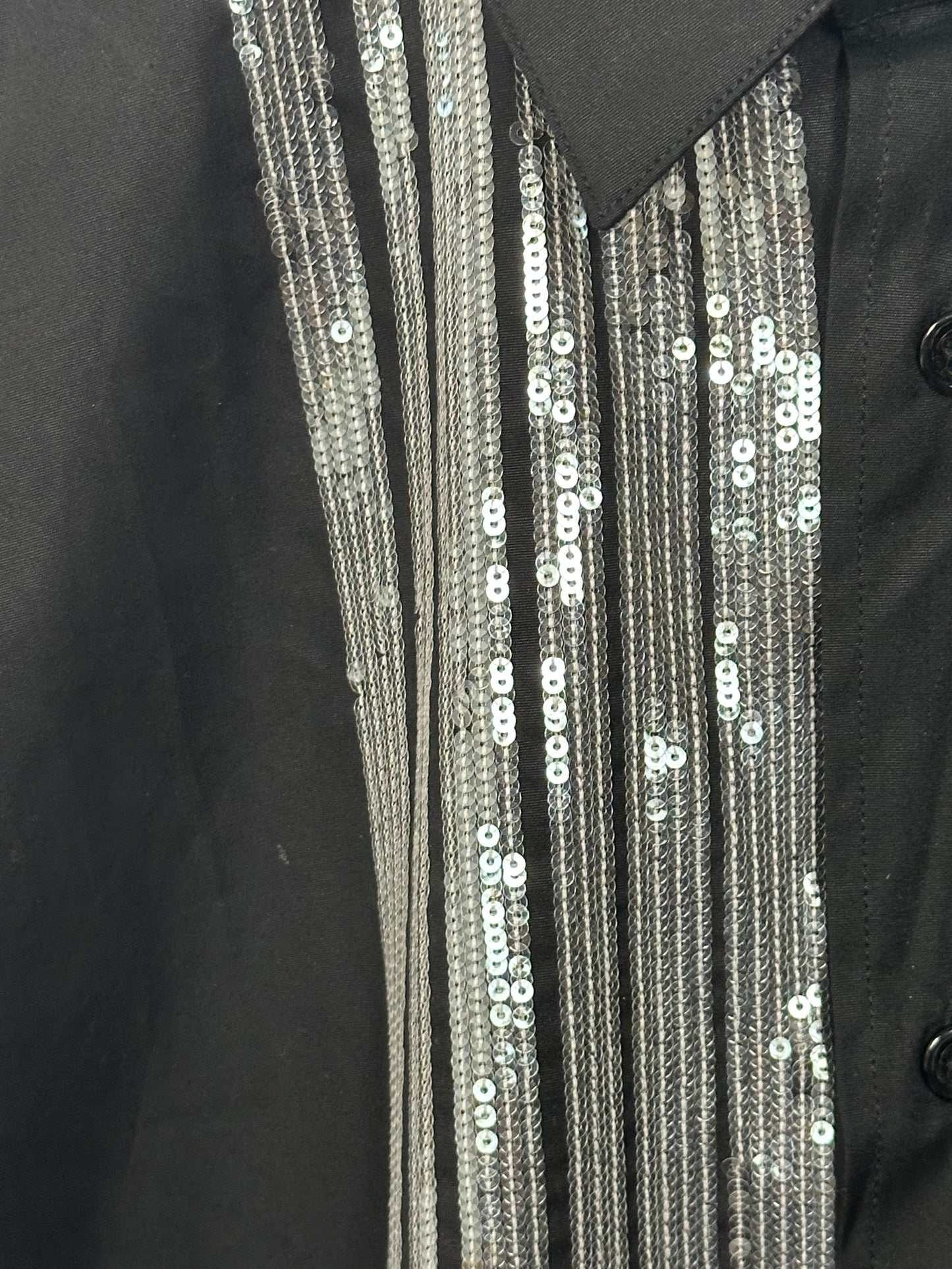 Dior black sequin shirt – 2000s