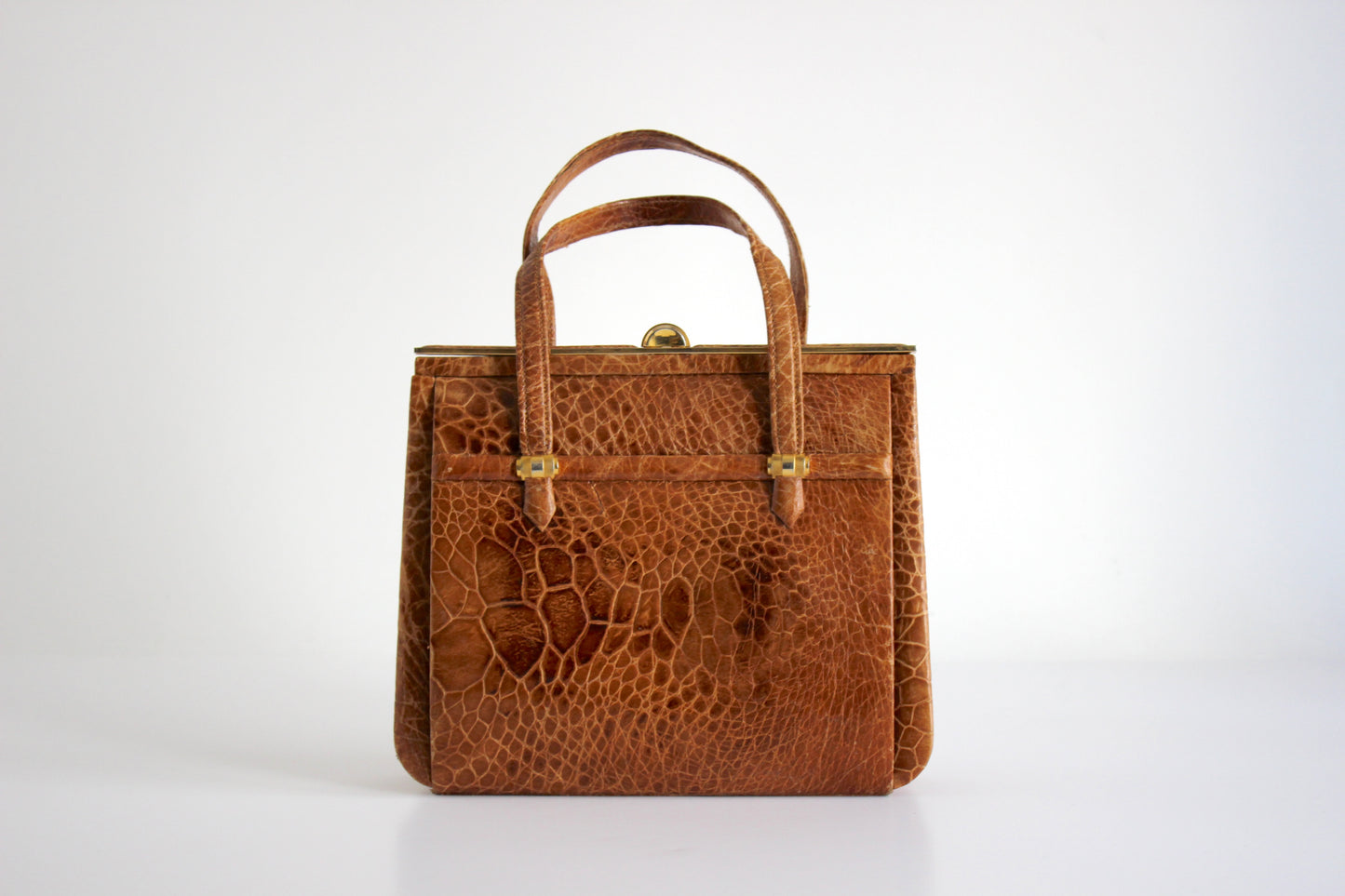 Thea – vintage crocodile leather handbag from the 1950s
