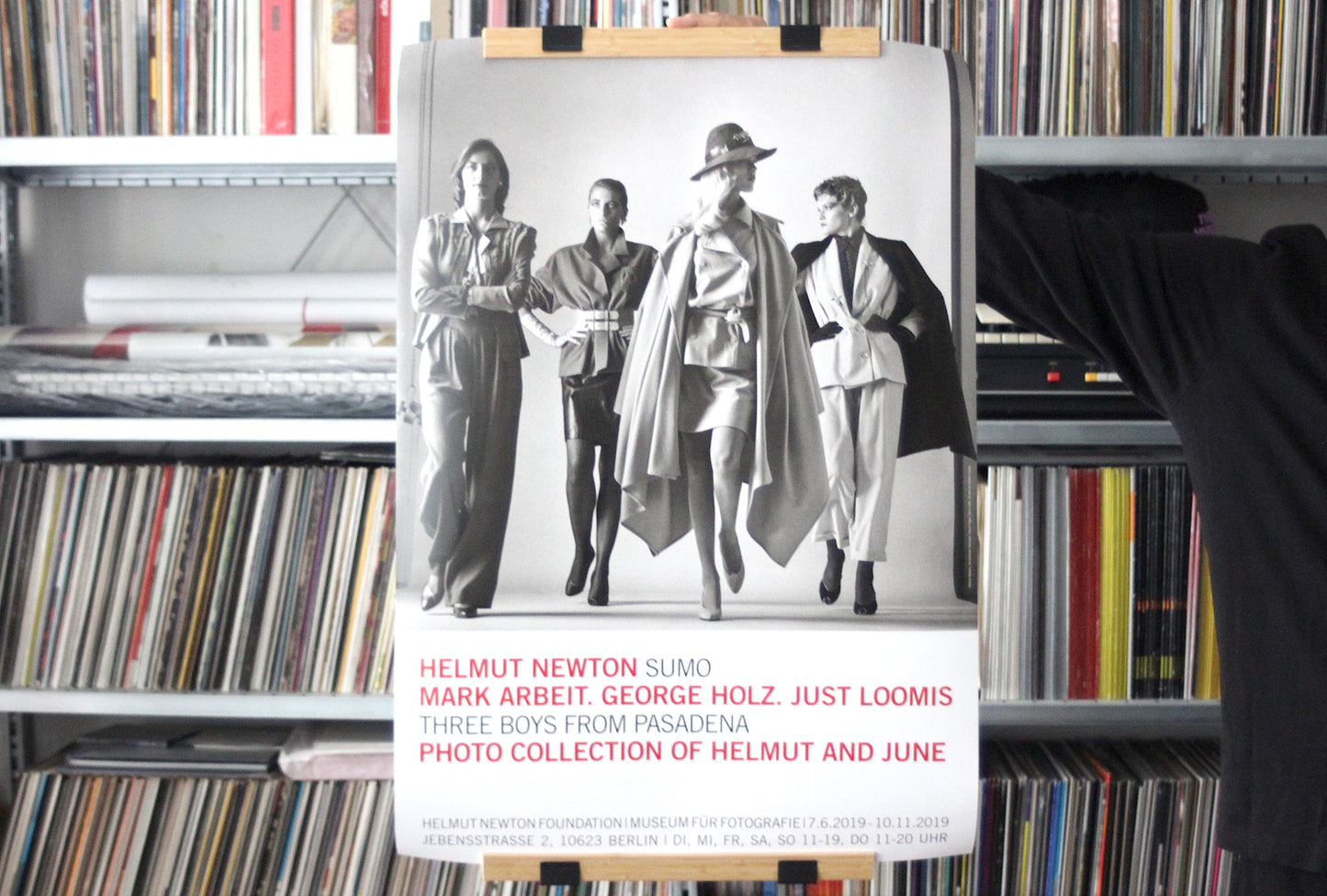 Helmut Newton SUMO Original Exhibition Poster. Sie kommen (dressed), French Vogue, 1981