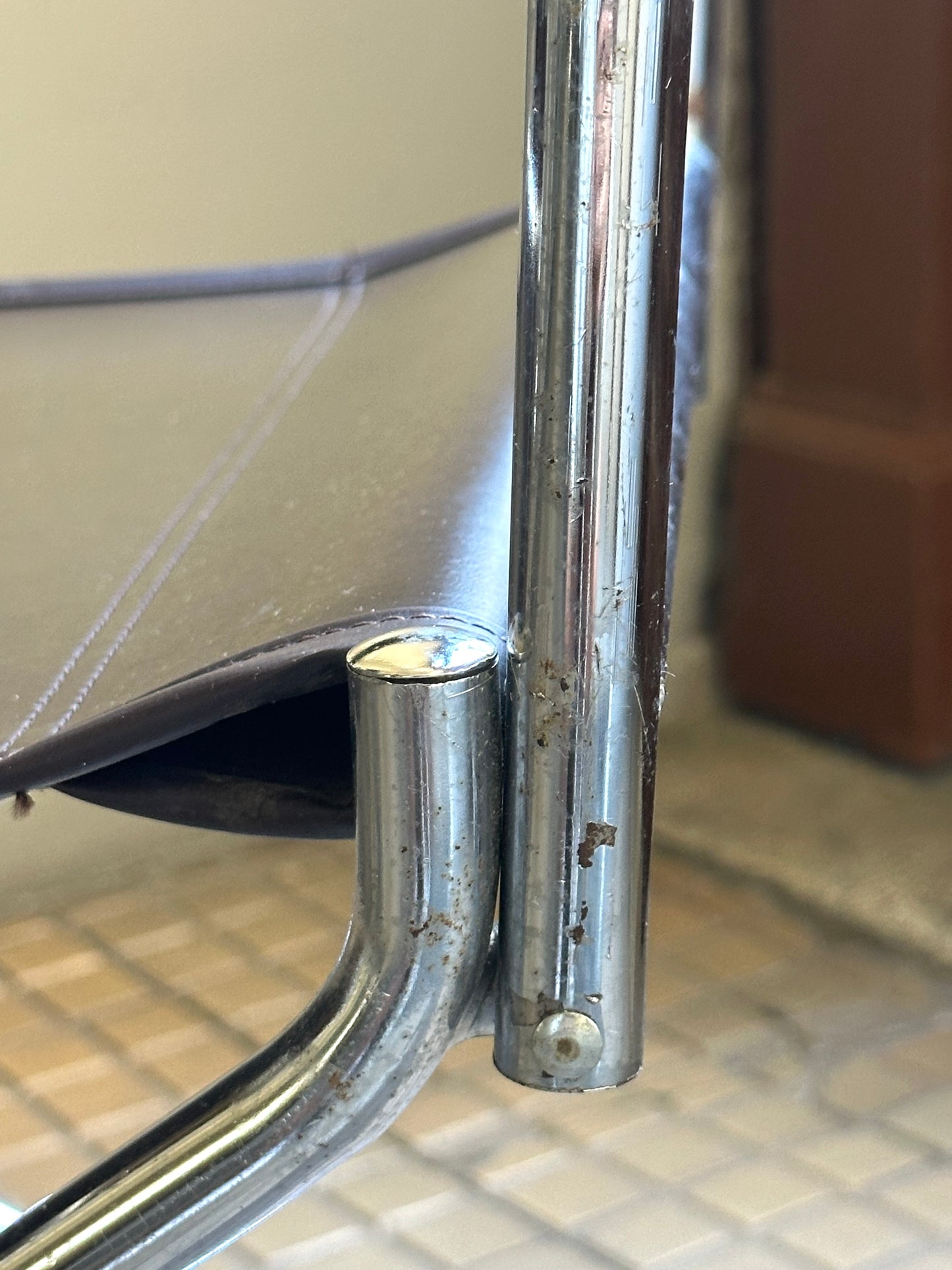 Vintage IKEA “Figaro” folding chair – 1970s Swedish icon in chrome and faux leather