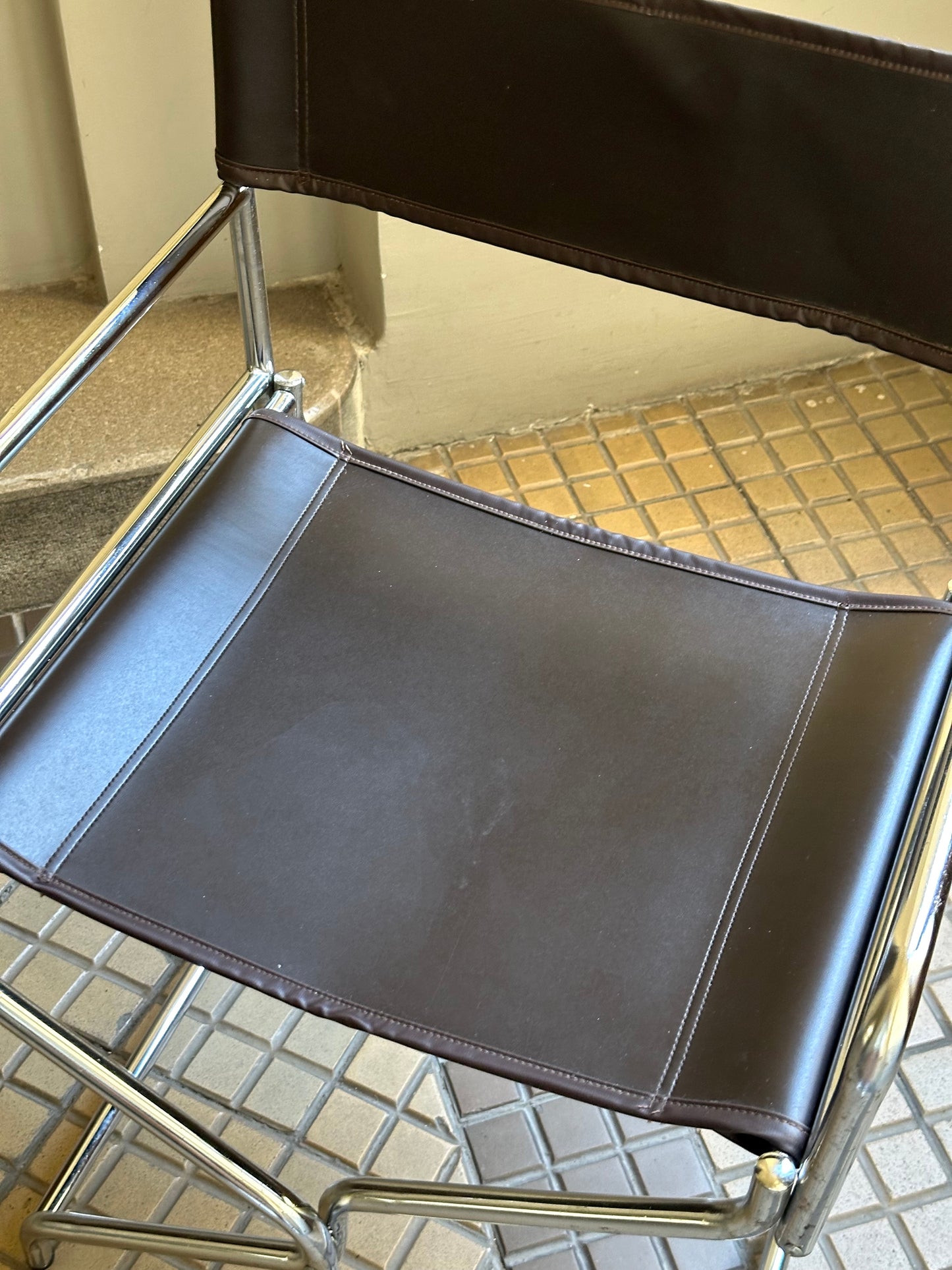 Vintage IKEA “Figaro” folding chair – 1970s Swedish icon in chrome and faux leather