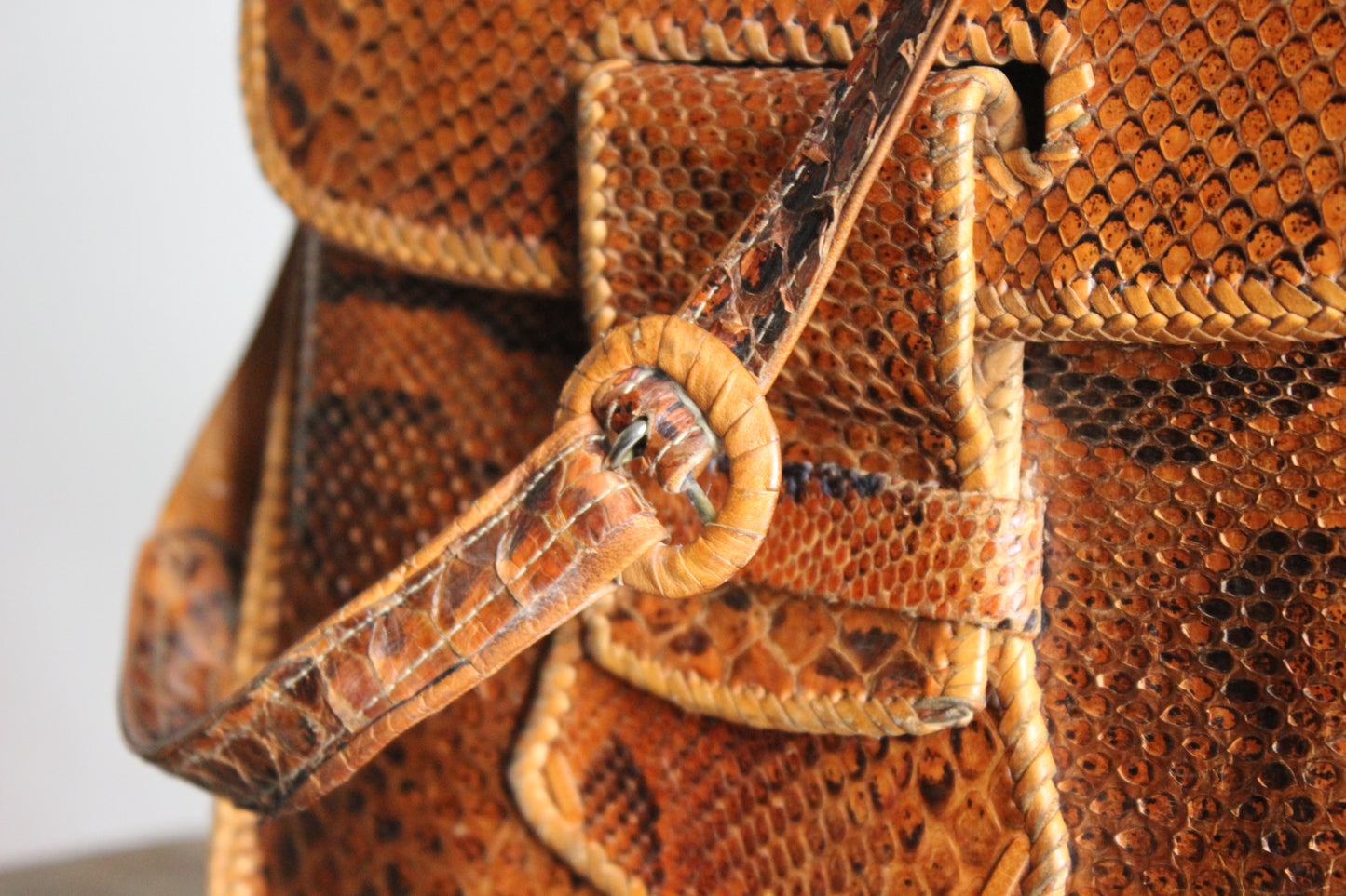 Carmen, 1970s genuine snakeskin bag