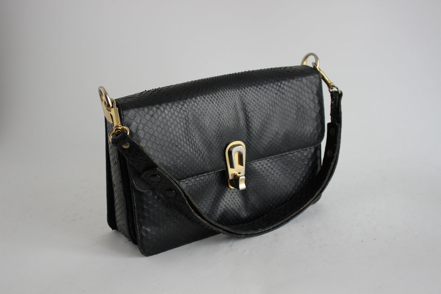 70s Snake-Skin Bag for All the Right Drama