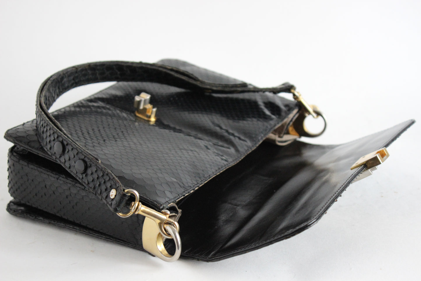 70s Snake-Skin Bag for All the Right Drama