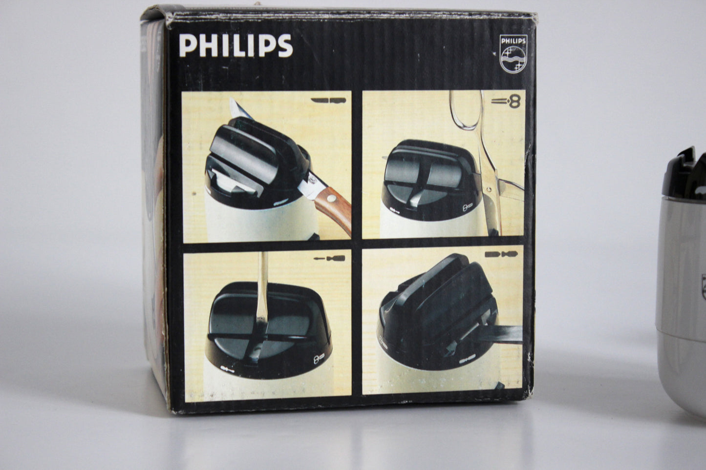 PHILIPS HR 2503 electric scissors, knives sharpener - design of the 70s