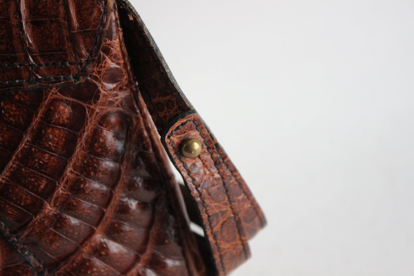 Vintage 1970s Leather Bag with Convertible Strap
