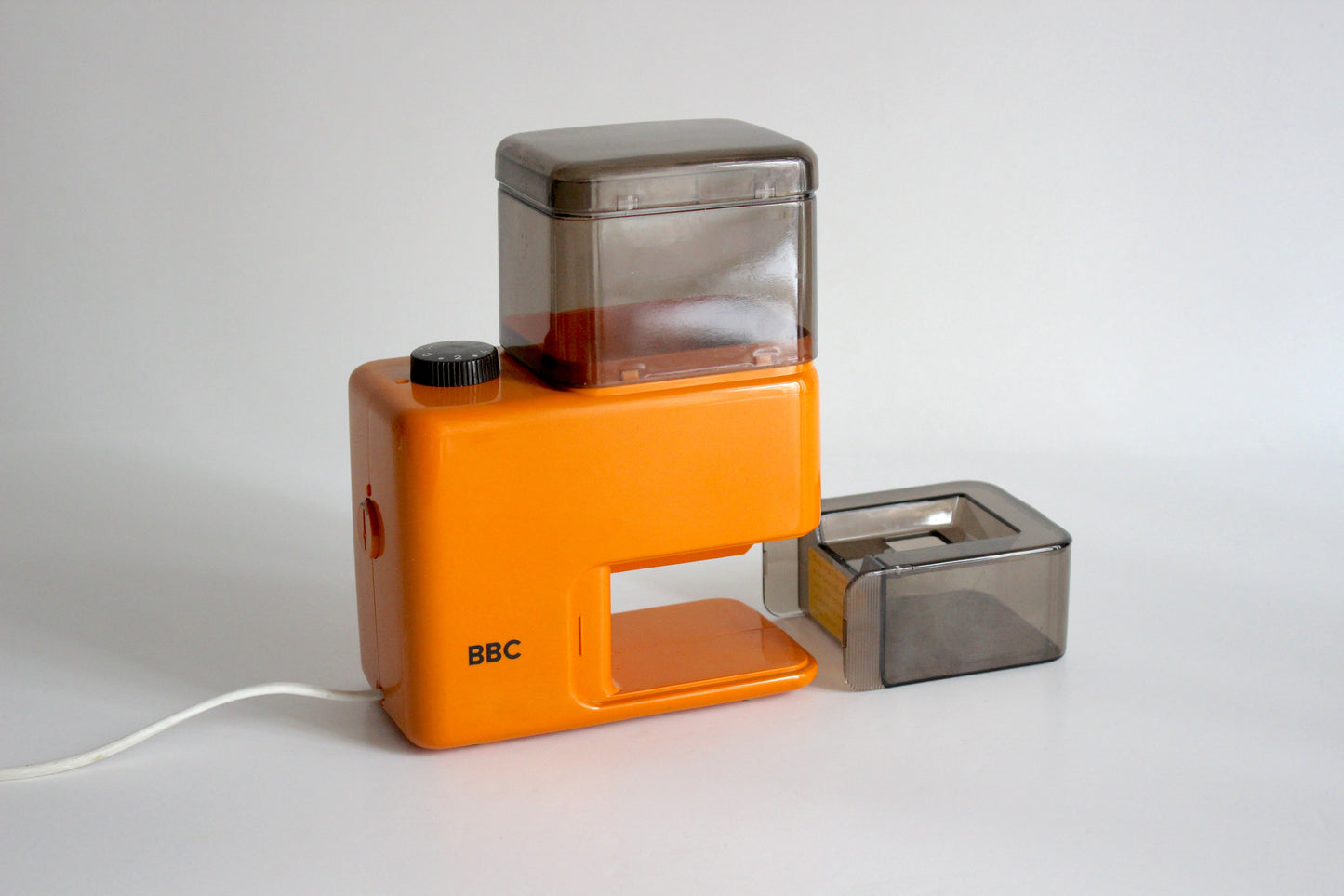 BBC Orange Electric Coffee Grinder. Germany 1970s.