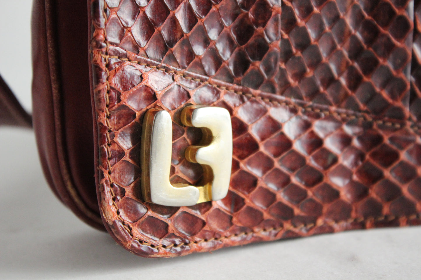 Vintage Dano Barolo Leather Shoulder Bag - 1980s