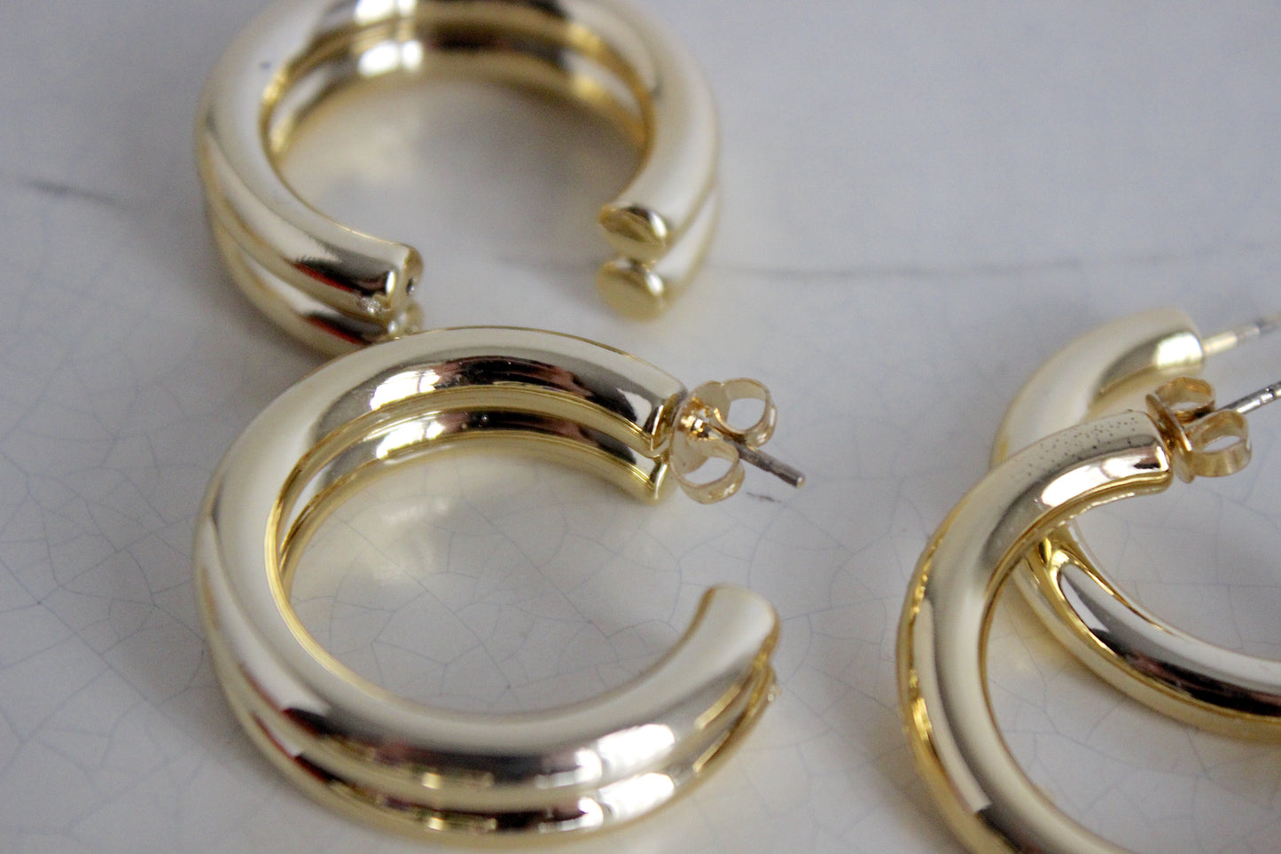 Authentic 1990s Chunky Oversized Earrings, NOS Austrian Made, Trendy Vintage Jewel