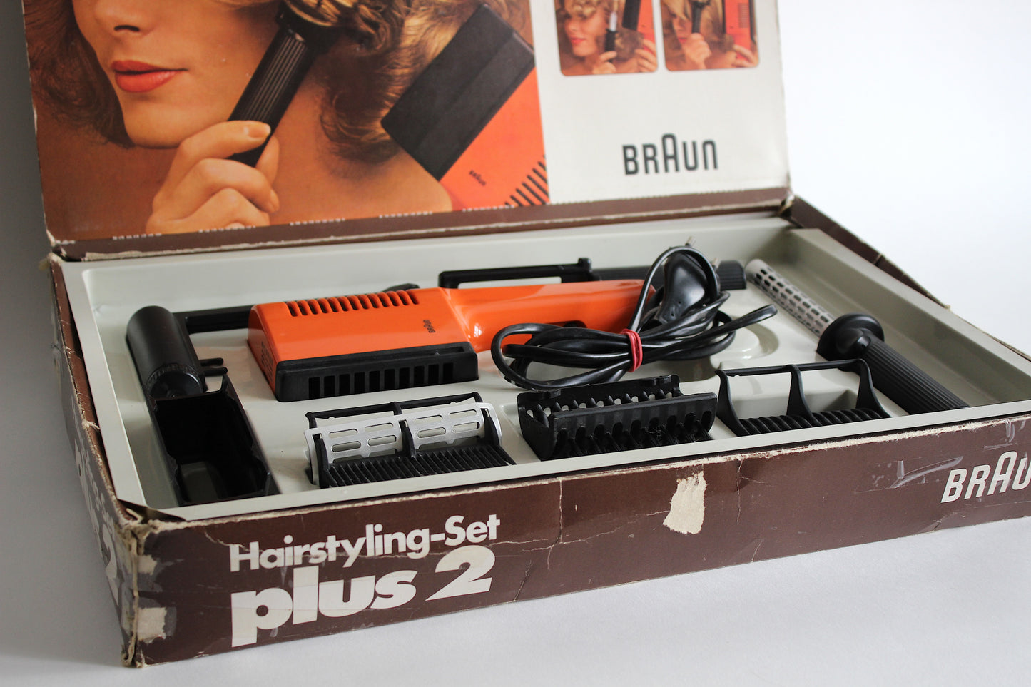 Braun Hairstyling-Set plus 2 HLD 80. Germany 1972