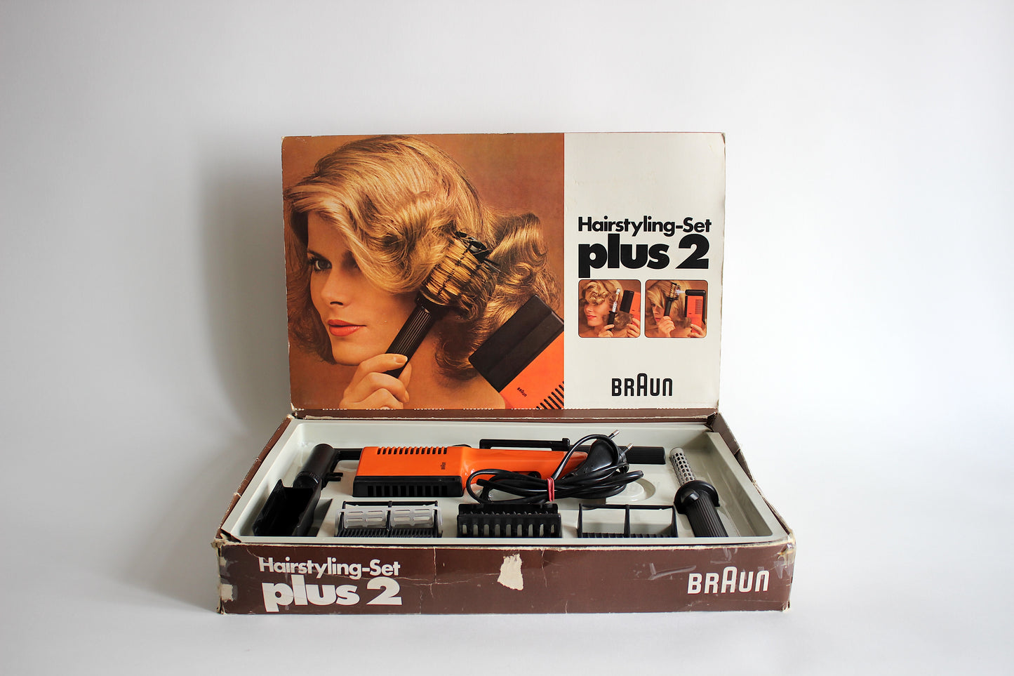 Braun Hairstyling-Set plus 2 HLD 80. Germany 1972