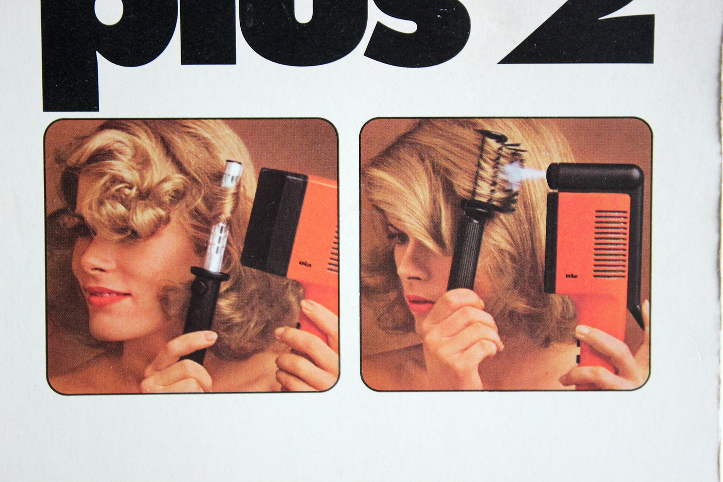 Braun Hairstyling-Set plus 2 HLD 80. Germany 1972