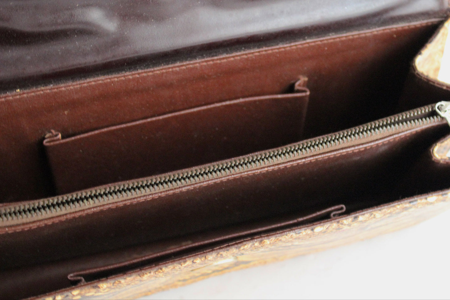 Exquisite Vintage Python-Skin Shoulder Bag