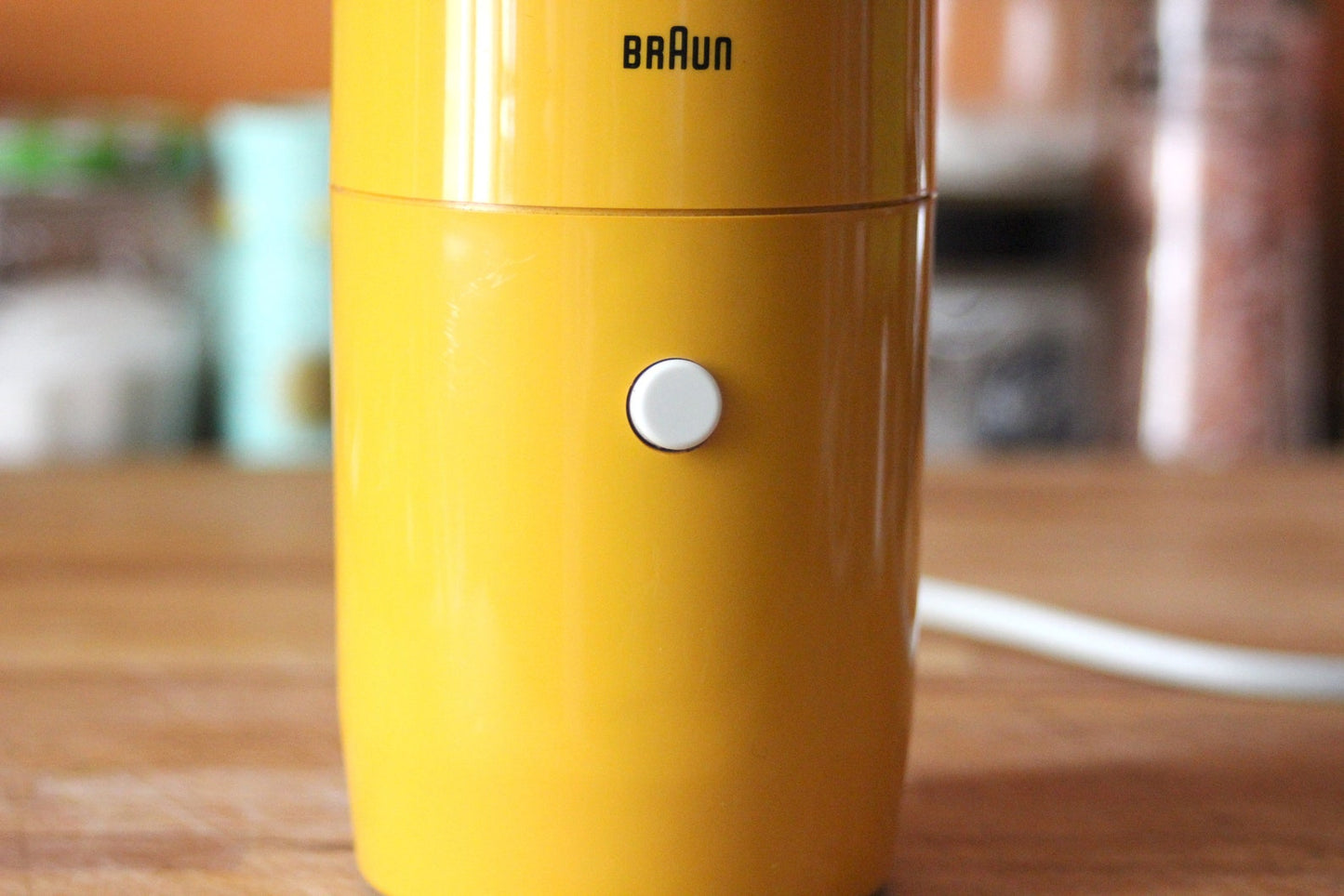 Braun KSM1 Orange Coffee Grinder. Reinhold Weiss. West Germany 1966 Space Age. Midcentury. Minimalist Design (Copia)