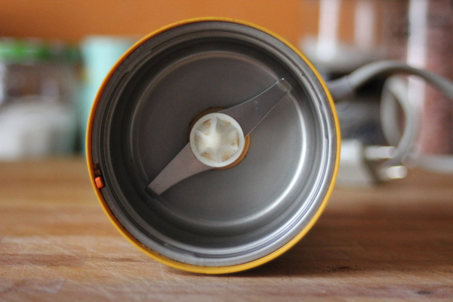 Braun KSM1 Orange Coffee Grinder. Reinhold Weiss. West Germany 1966 Space Age. Midcentury. Minimalist Design (Copia)