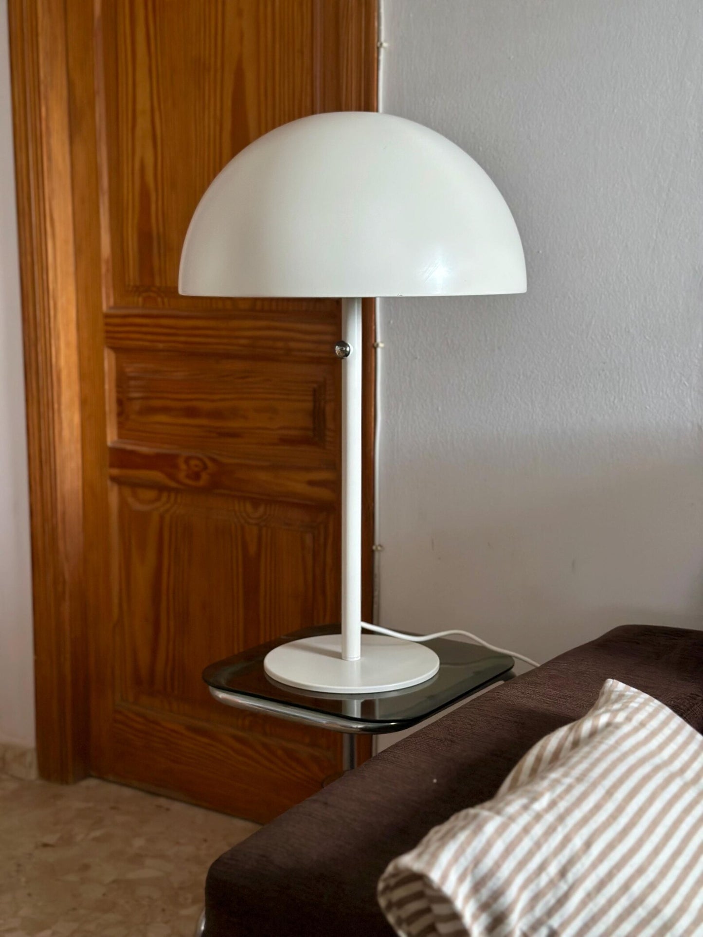 IKEA 365+ Brasa white mushroom table lamp, XXL (74 cm), discontinued swedish design