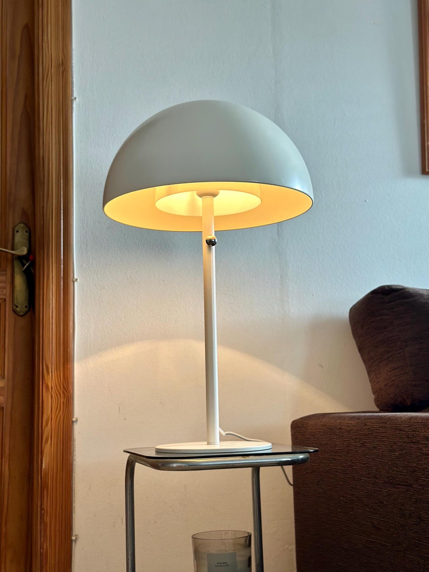 IKEA 365+ Brasa white mushroom table lamp, XXL (74 cm), discontinued swedish design