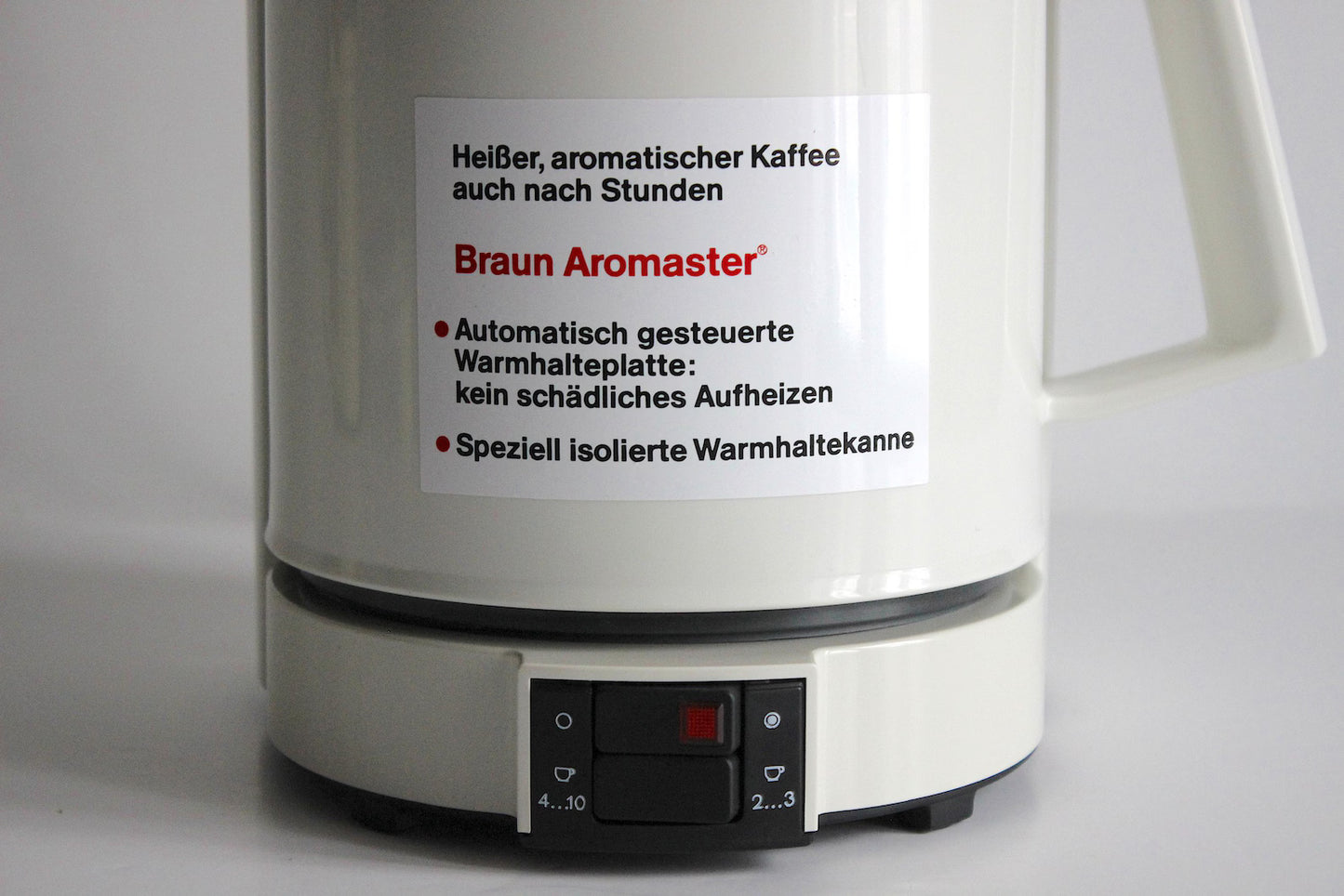 BRAUN Aromaster KF 26 Filter coffee maker. Hartwig Kahlcke, Germany 1989.