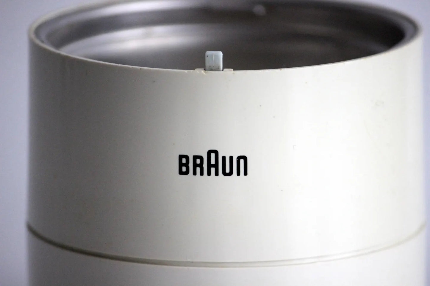 Braun KSM1 white Coffee Grinder. Reinhold Weiss. West Germany 1966 Space Age. Midcentury. Minimalist Design