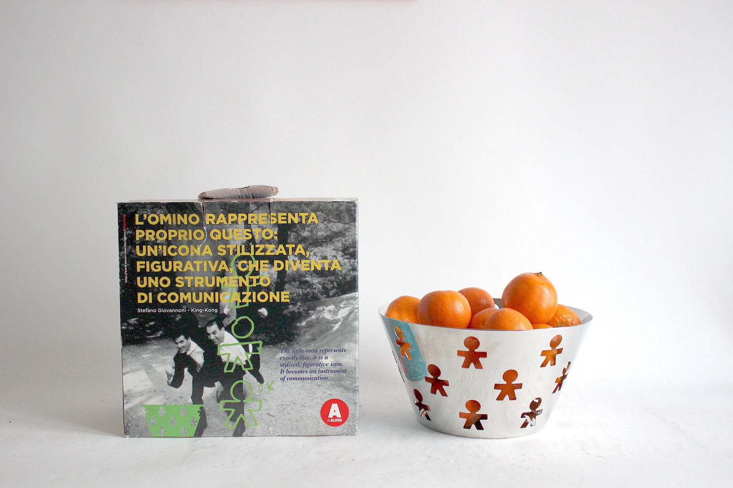 Alessi Girotondo Stainless Steel Fruit Bowl XL. King Kong Design. New old Stock with original Packaging. 18/10 stainless steel. Italy 1980s