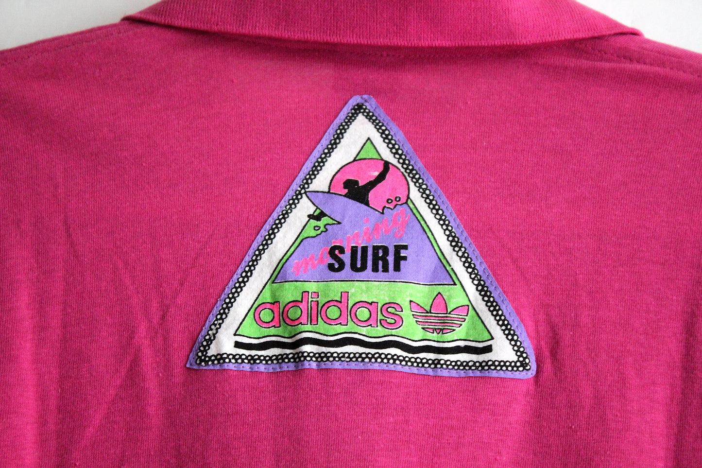 Authentic '80s Adidas Polo from Ibiza: Unworn Pink Vintage