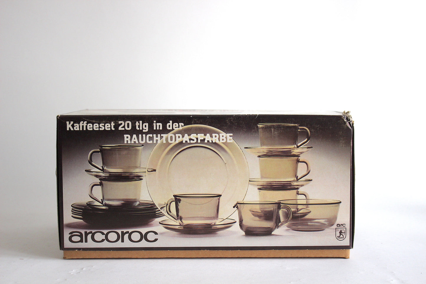 New-in-Box Arcoroc Breakfast Set - Vintage French Glassware Elegance