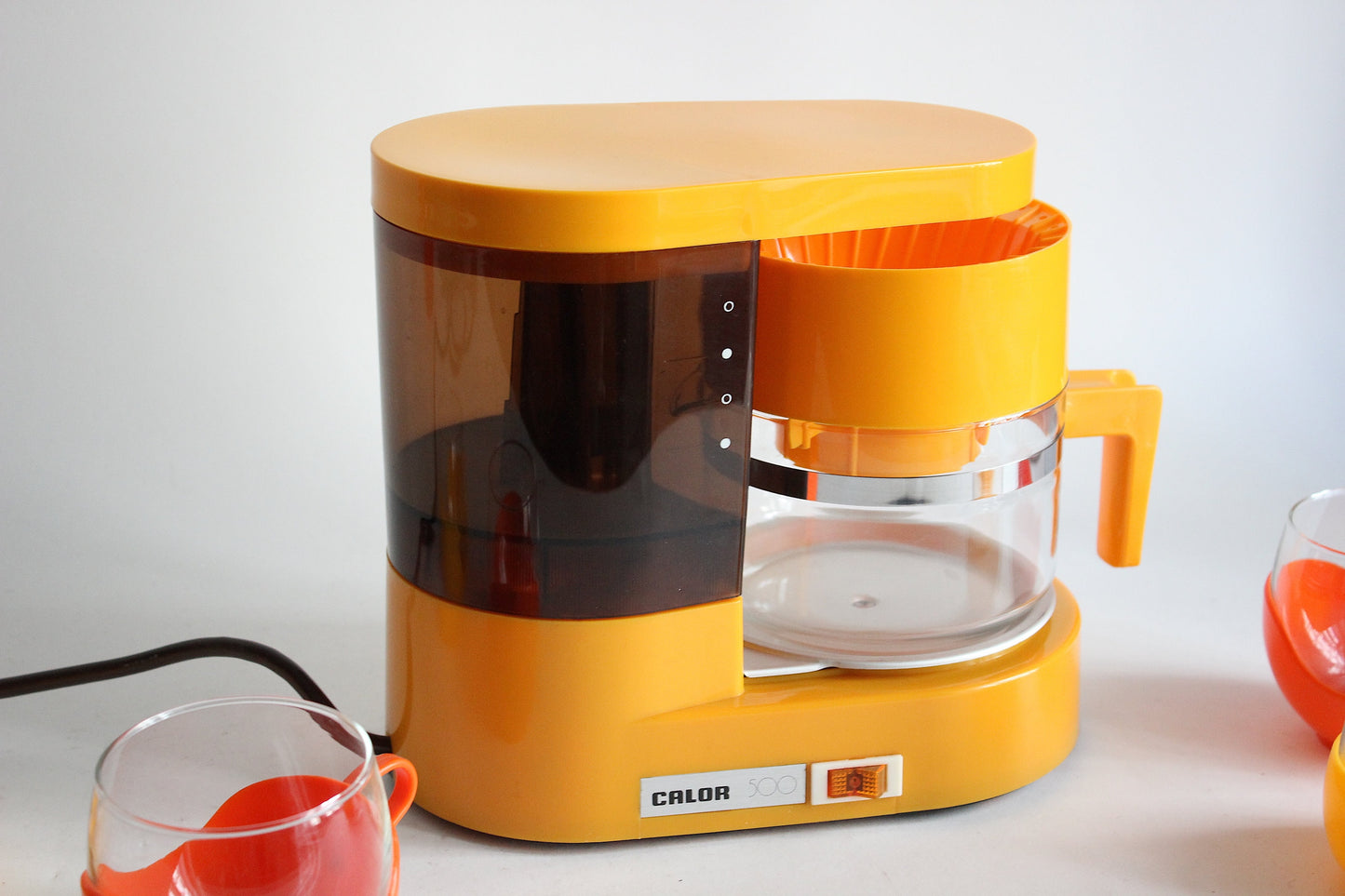 Rare 1970s Calor 2253 Coffee Maker - Vintage French Elegance in Orange