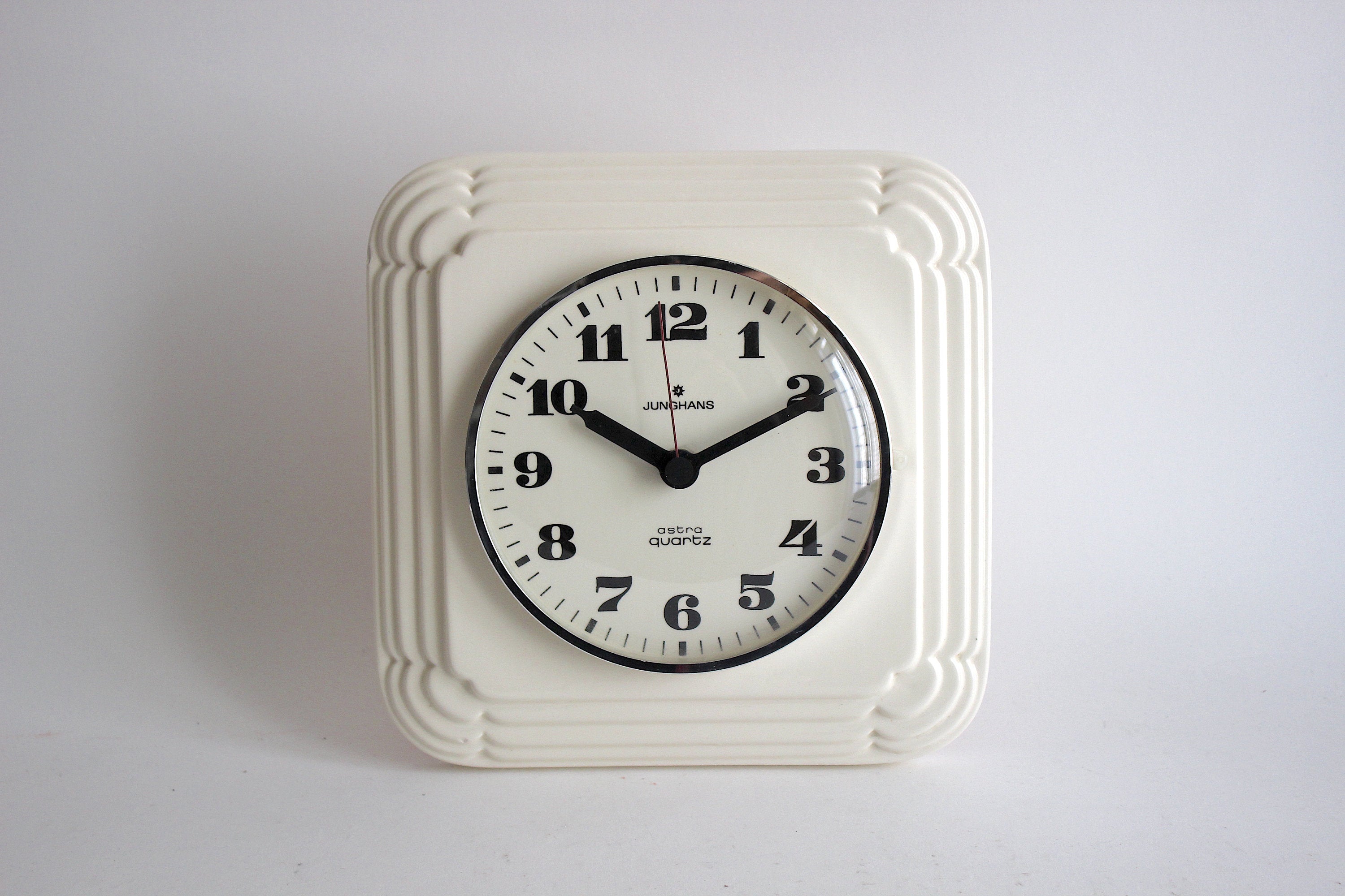 Vintage 1970s Junghans Astra Quartz Ceramic Wall Clock Kitchen Clock Vintage and Other Things