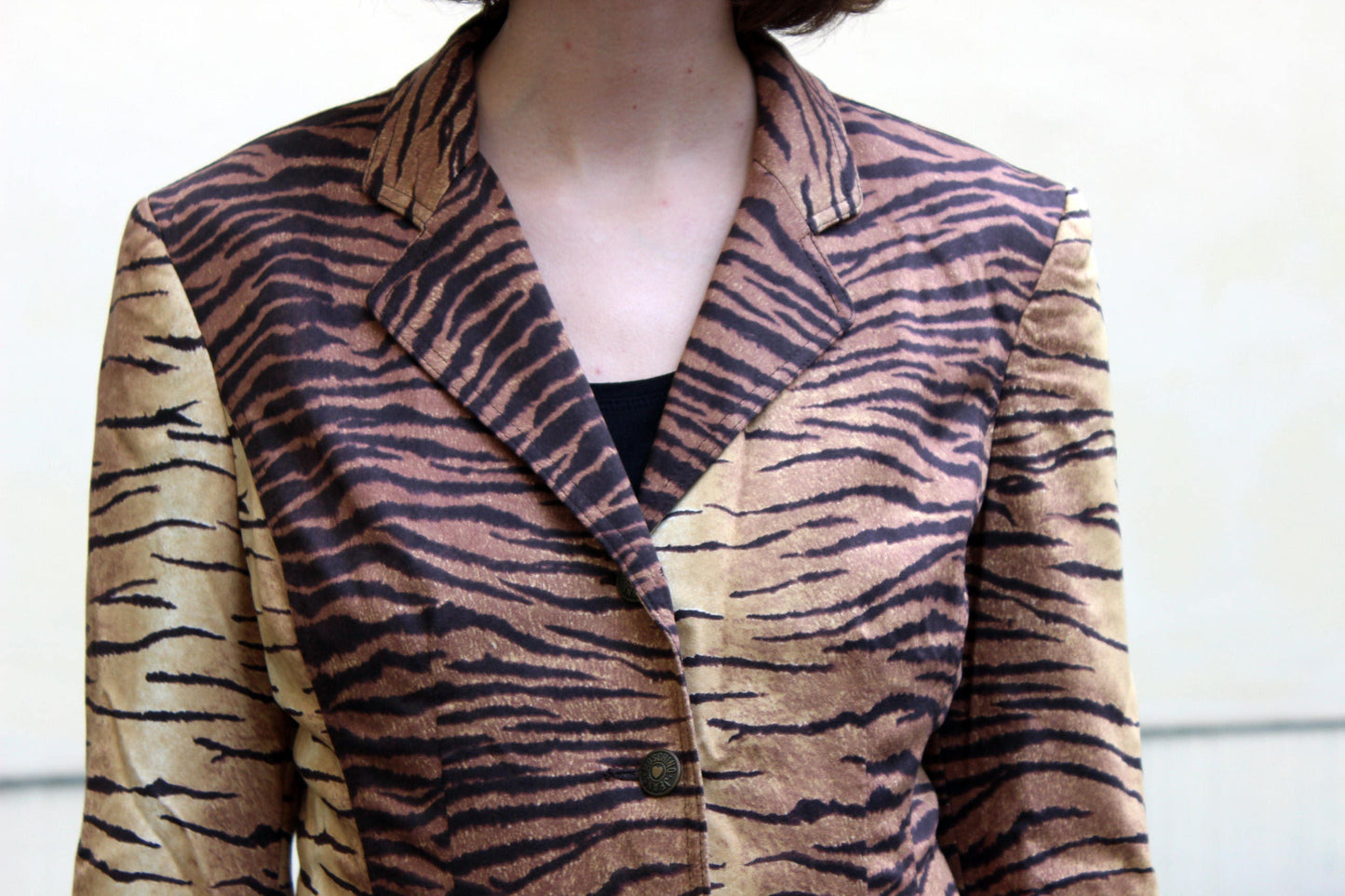 Moschino Jeans Tiger print blazer. Animal Print 90s Blazer