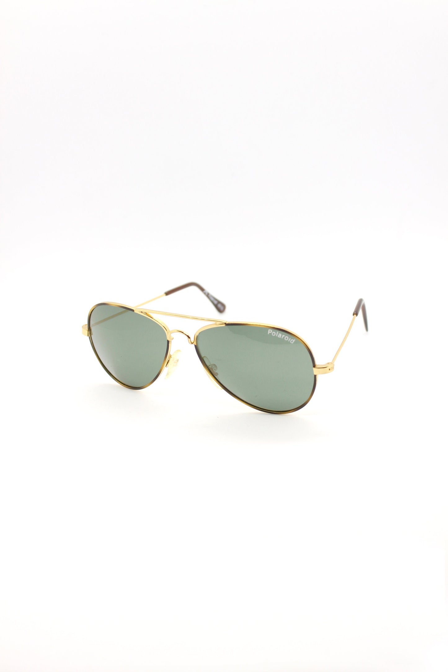 POLAROID 90s Gold Metal aviator Vintage New Old Stock sunglasses. Never worn