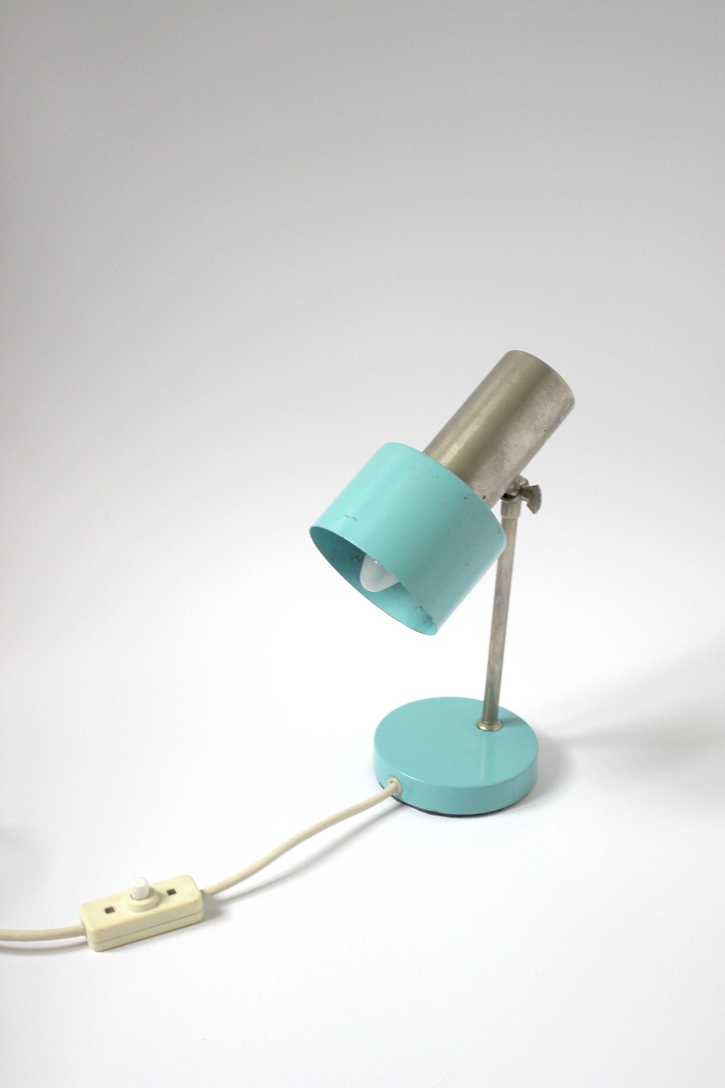 Vintage Blue Table Lamp - 60s Space Age