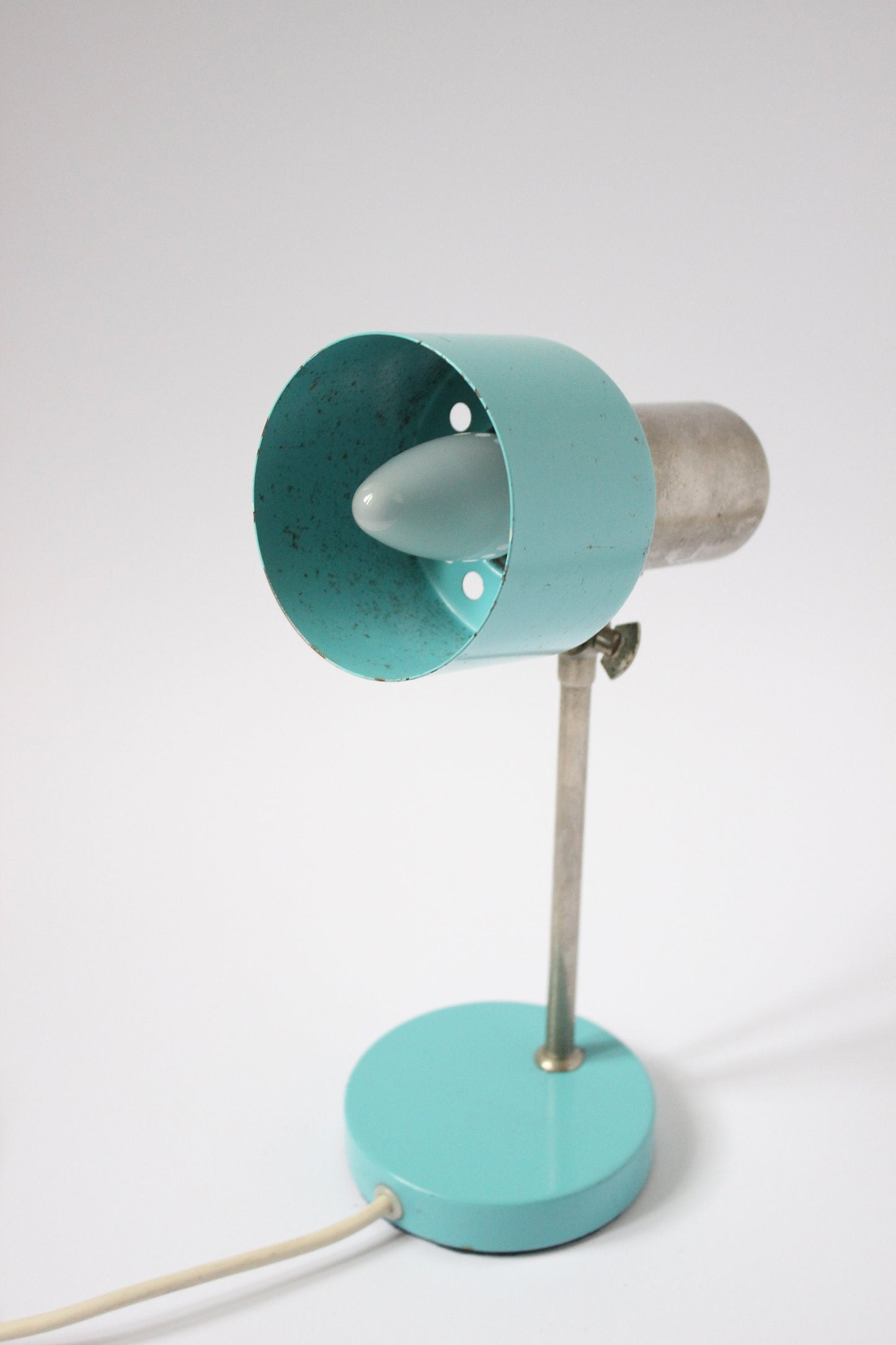 Vintage Blue Table Lamp - 60s Space Age