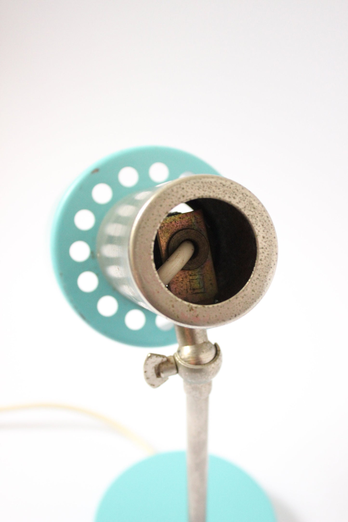 Vintage Blue Table Lamp - 60s Space Age