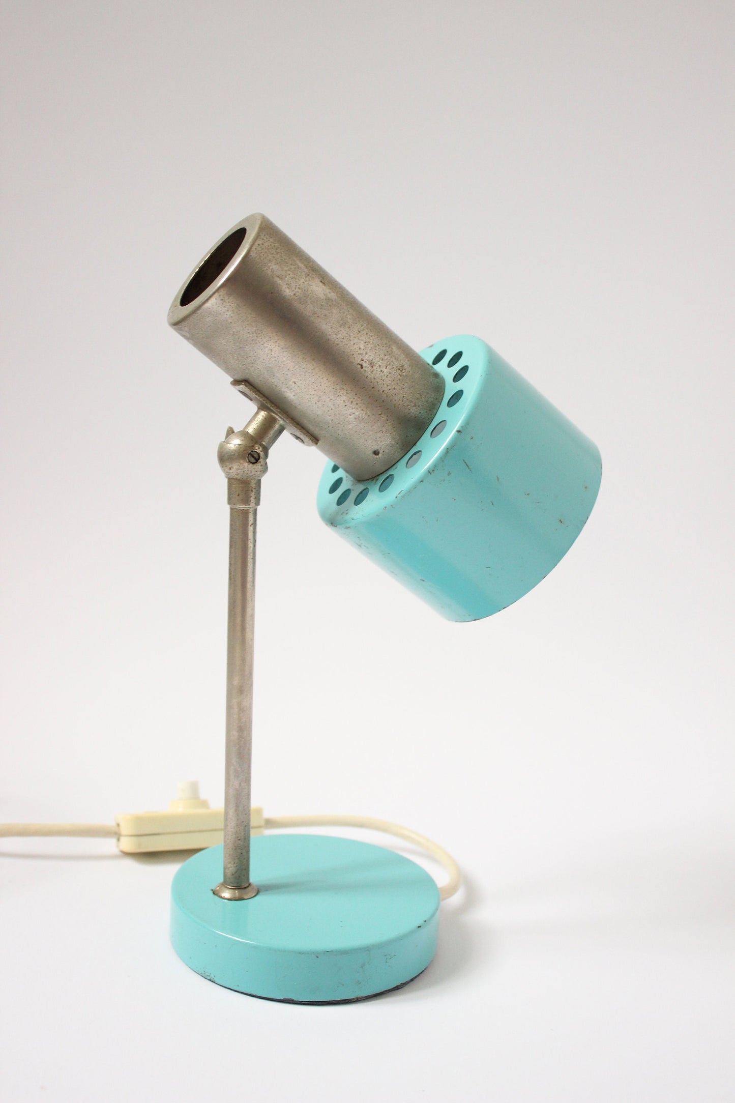 Vintage Blue Table Lamp - 60s Space Age