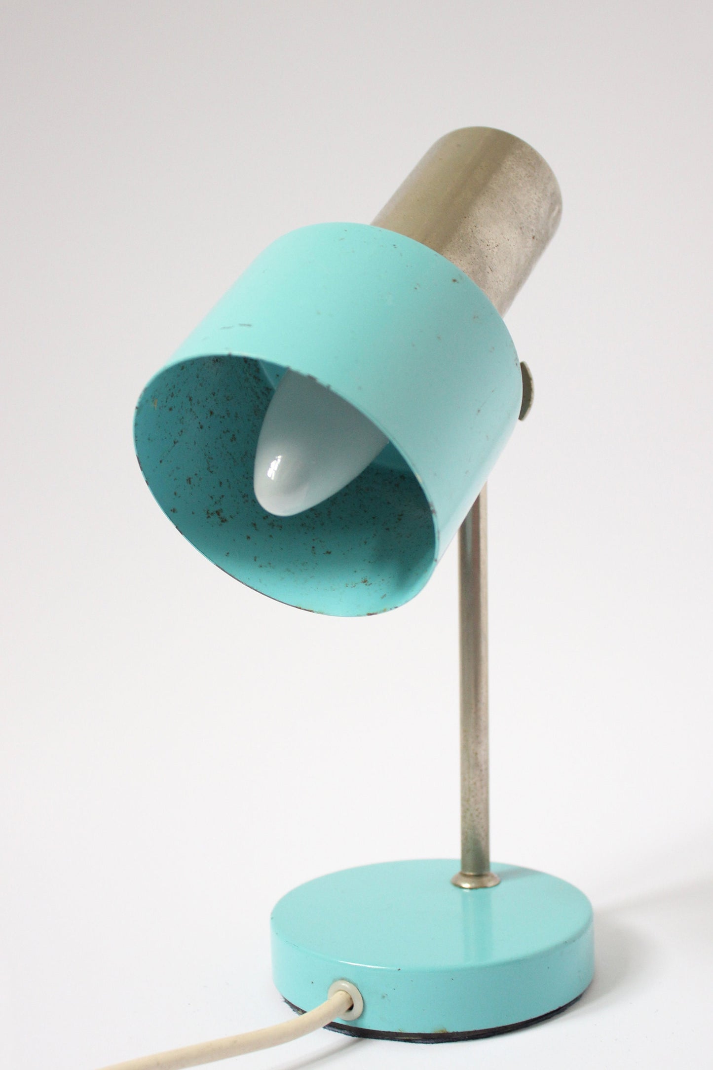 Vintage Blue Table Lamp - 60s Space Age