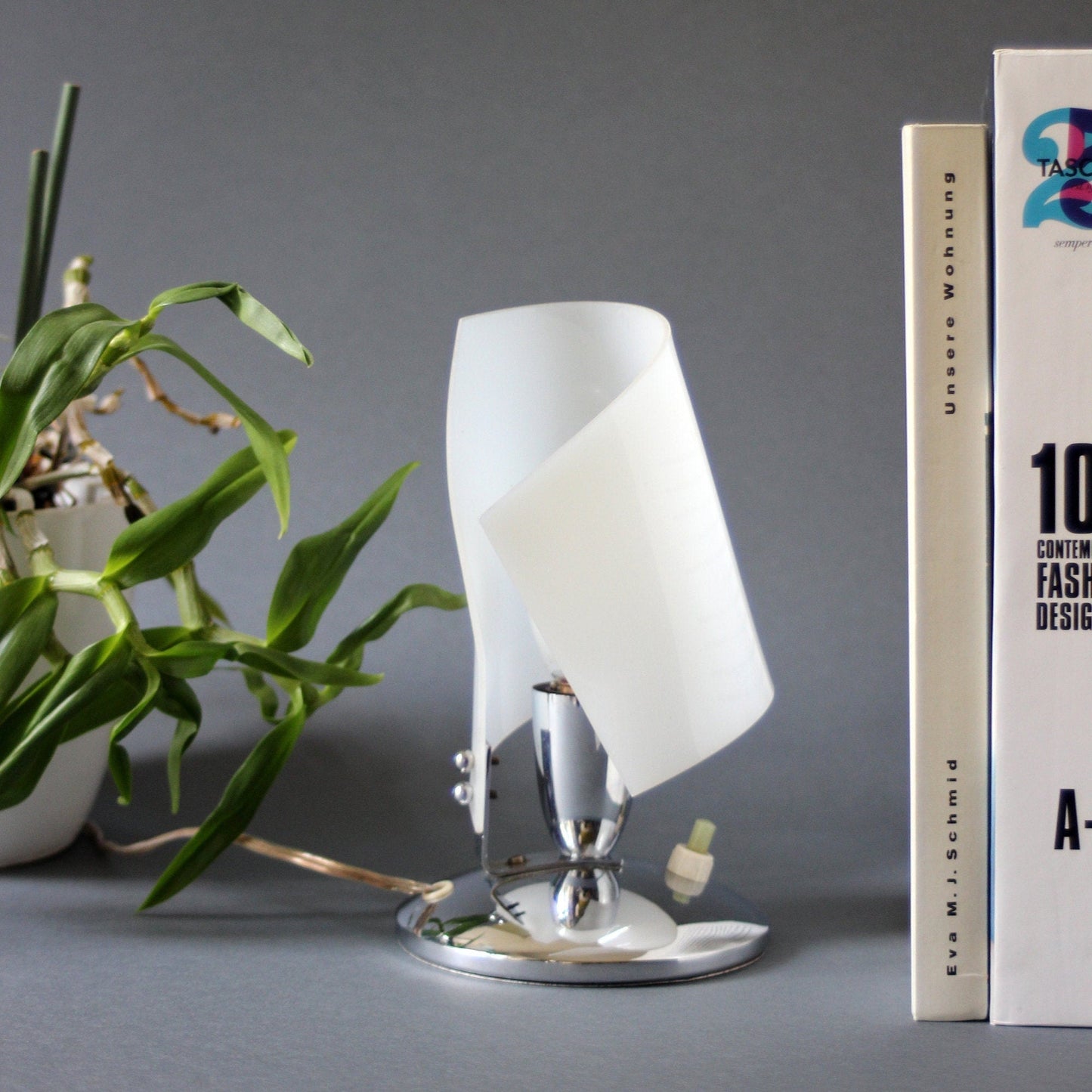 70s night lamp. Mid-Century design. Space era, Space age. Boho.