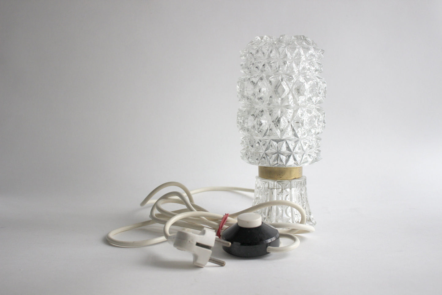Hillebrand Pineapple 50s glass bedside lamp Mid century design