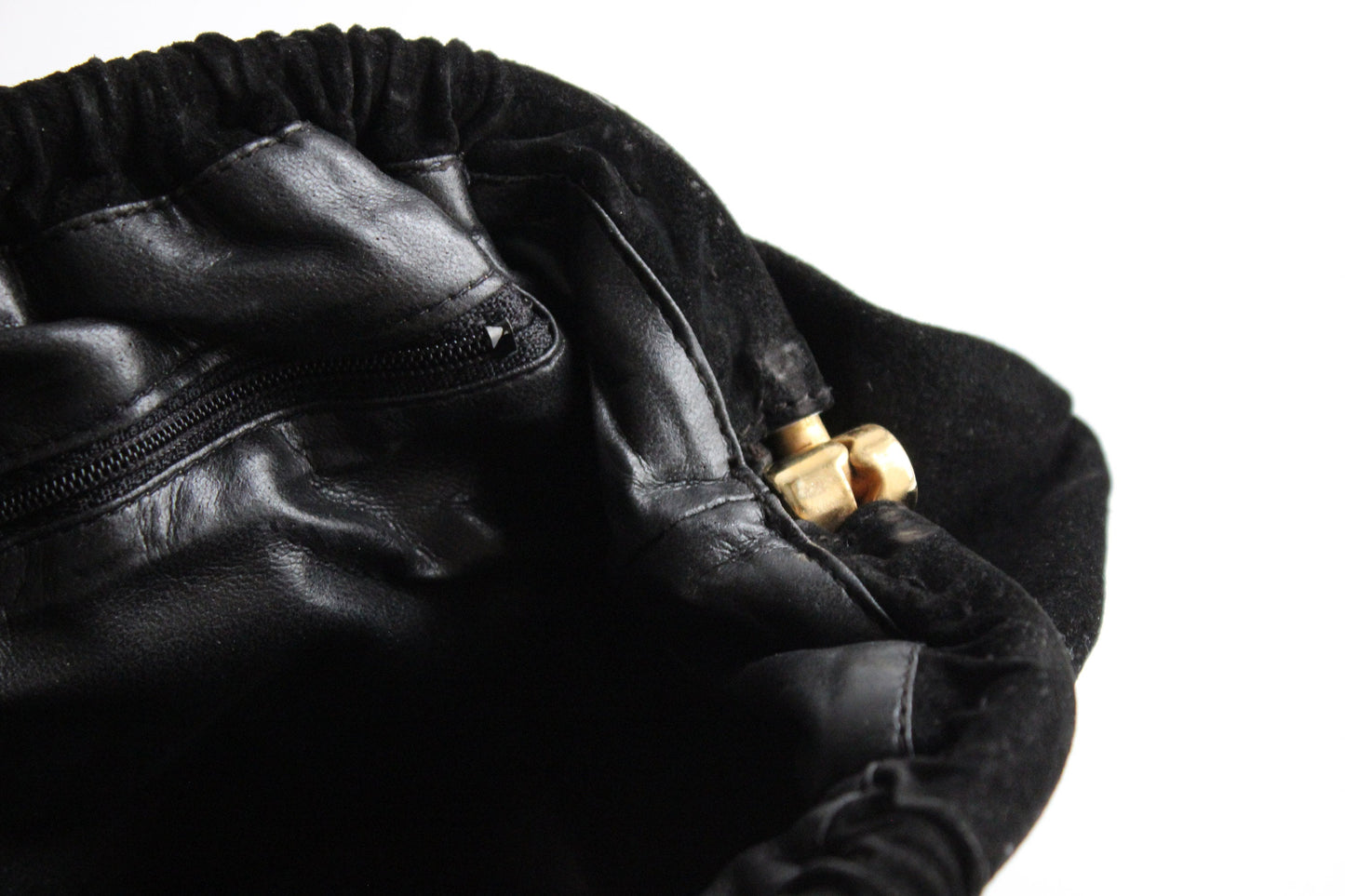 Vintage 90s handbag clutch in black velvet