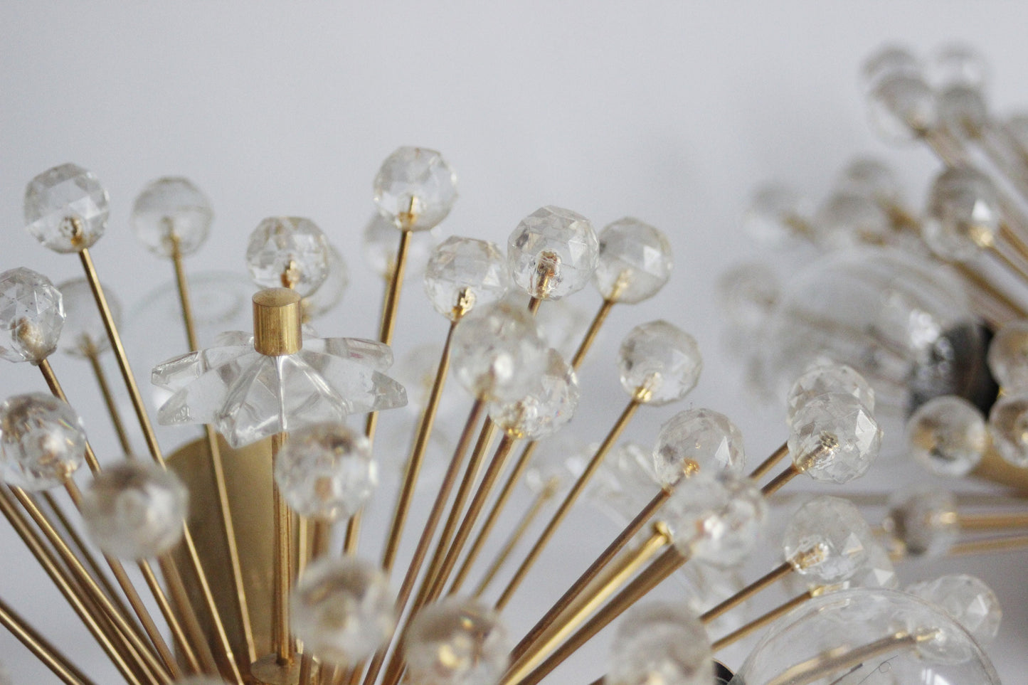 Pair of "Snowflake" Wall Light by Emil Stejnar for Rupert Nikoll / Mid-Century Pulp Flower Wall Lamp 60s Austria