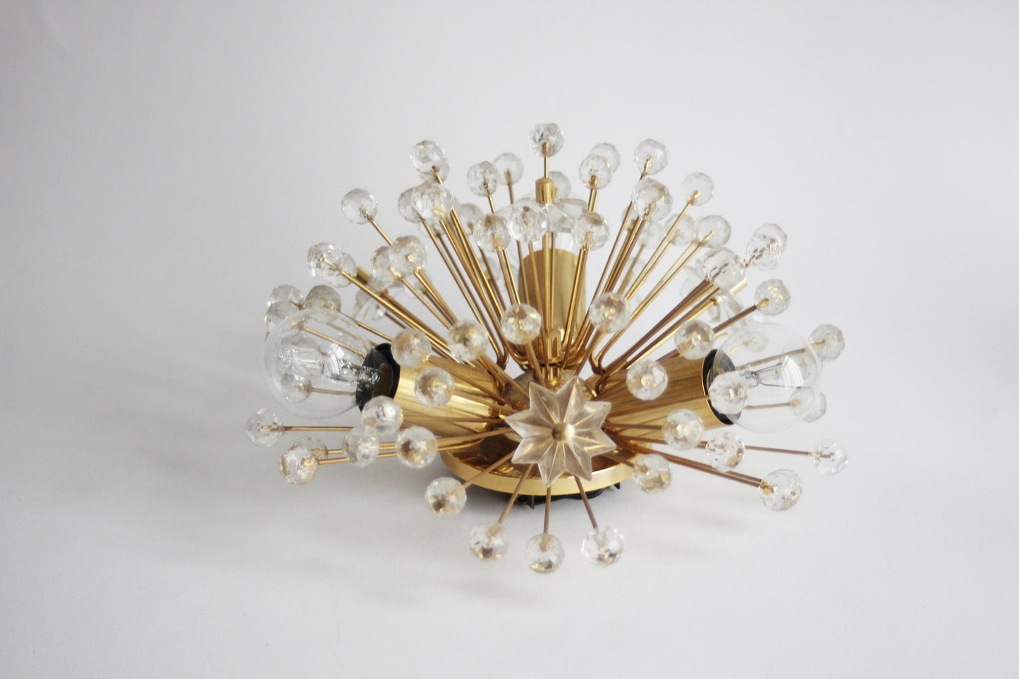 Pair of "Snowflake" Wall Light by Emil Stejnar for Rupert Nikoll / Mid-Century Pulp Flower Wall Lamp 60s Austria