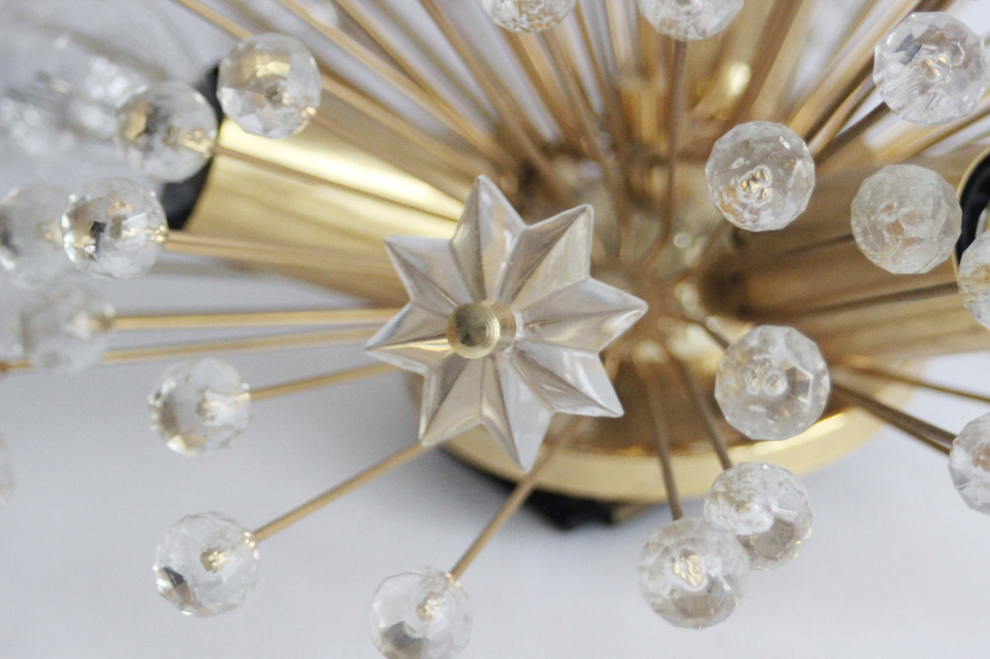 Pair of "Snowflake" Wall Light by Emil Stejnar for Rupert Nikoll / Mid-Century Pulp Flower Wall Lamp 60s Austria