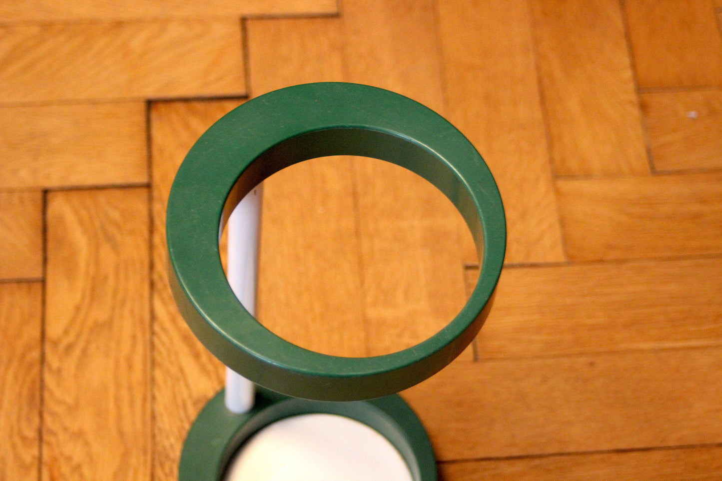 Vintage green and white Space age, panton era umbrella stand, 50s-60s mid-century design