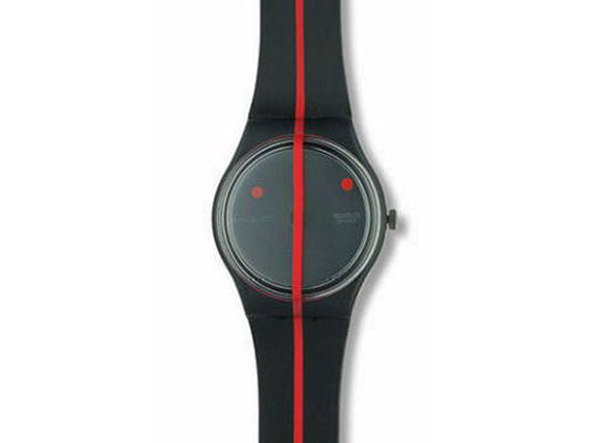 Swatch ROSSO SUR BLACKOUT / Gent (GZ119) / Swiss Art - Numbered Edition - New Old Stock - with Original Box