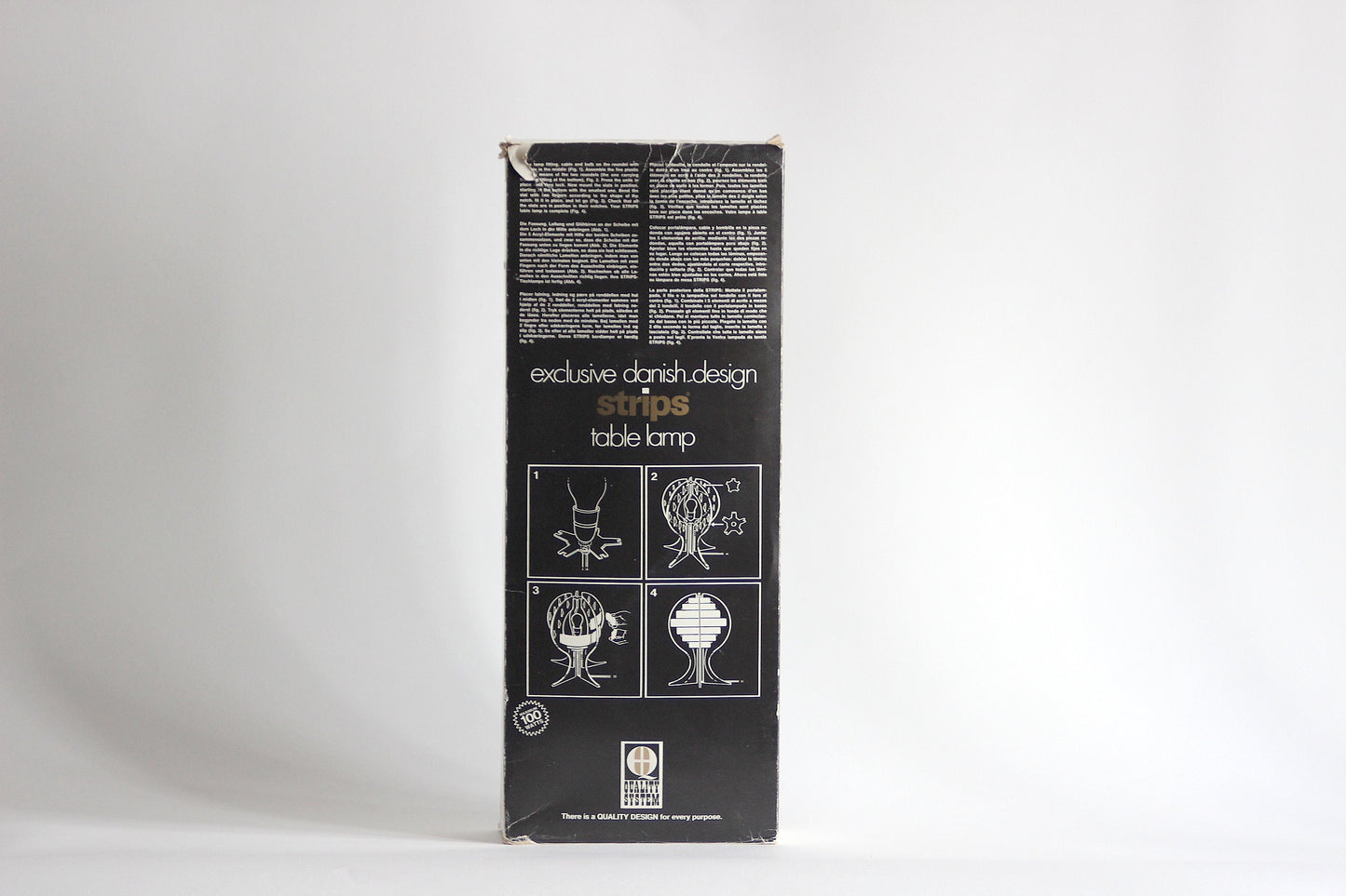 STRIPS table lamp. Flemming Brylle & Preben Jacobsen. Quality System. Denmark, 1965.