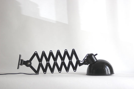 Industrial vintage Scissor wall lamp. Austria 1930s / 1940s.