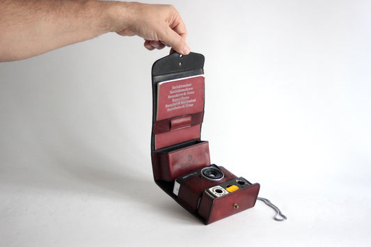 Limited edition AGFA Agfamatic Sensor 100 AIGNER edition with leather case.