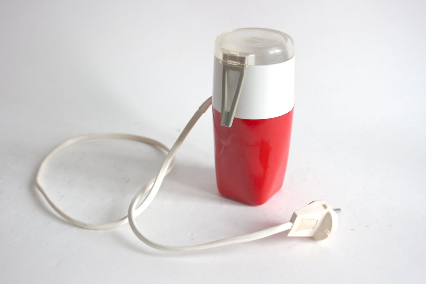 PHILIPS Coffee grinder HA2765A Red and white. 60s Space Age. Midcentury. minimalist design